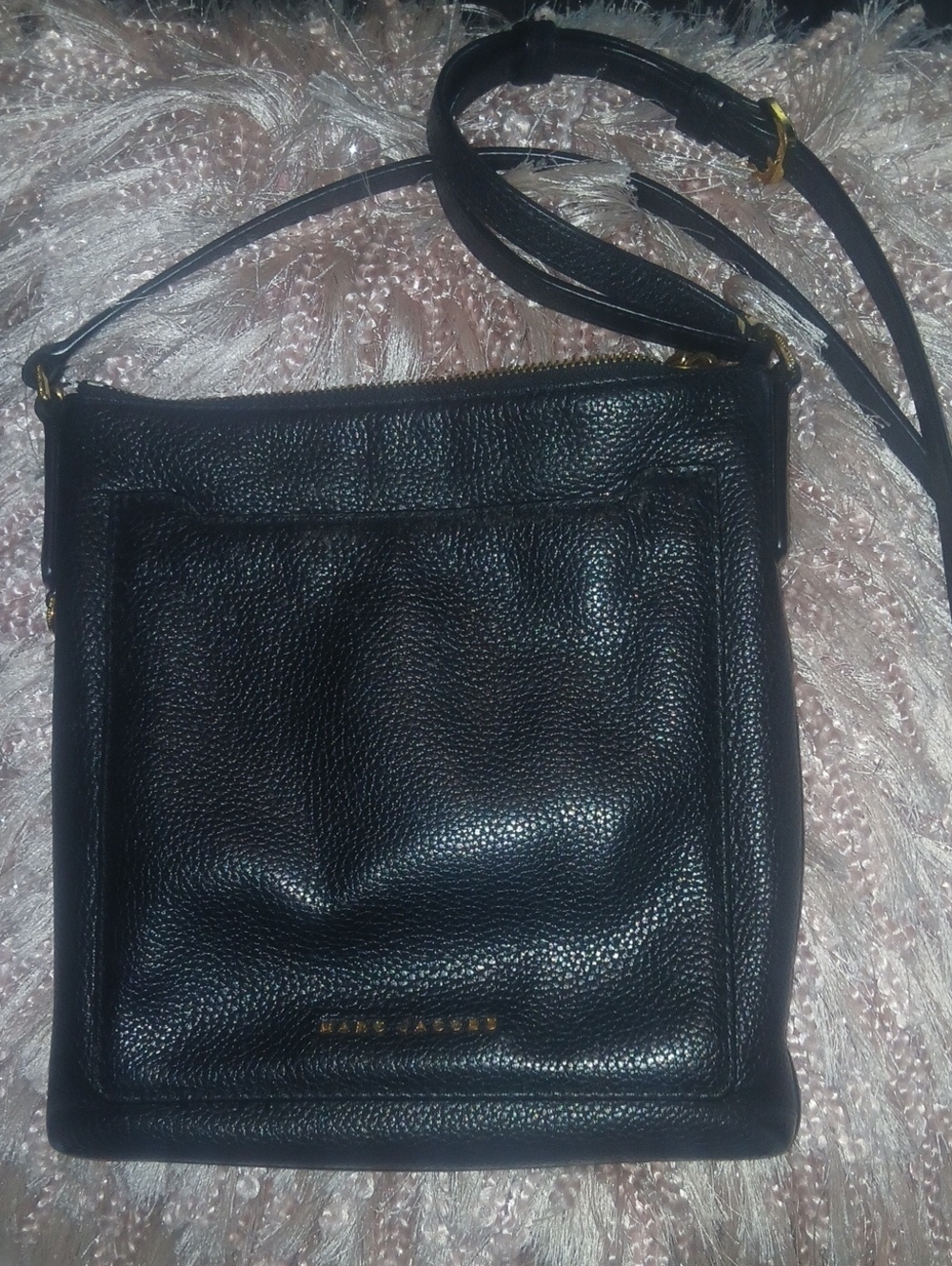 Marc Jacobs Black Pebbled Leather Crossbody Bag